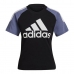 Kortærmet T-shirt til Kvinder Adidas Sportswear Colorblock Sort