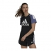 Dames-T-Shirt met Korte Mouwen Adidas Sportswear Colorblock Zwart