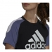 Tricou cu Mânecă Scurtă Femei Adidas Sportswear Colorblock Negru
