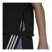 Damen Kurzarm-T-Shirt Adidas Sportswear Colorblock Schwarz
