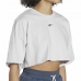 Дамска тениска с къс ръкав Reebok Fitness Crop Vector Velour Светло сив