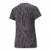 Women’s Short Sleeve T-Shirt Puma Essentials Tiger AOP Grey Black