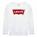 Dětské tričko s dlouhým rukávem Levi's Batwing Bílý