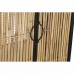 Sideboard DKD Home Decor   Black Natural Metal Rattan 65 x 35 x 130,5 cm