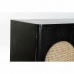 Tálalószekrény DKD Home Decor Fekete Természetes Rattan Mangófa (150 x 40 x 65 cm)