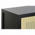 Sideboard DKD Home Decor Black Fir Natural Rattan (120 x 38 x 76 cm)