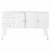 Sideboard DKD Home Decor   White Cream Natural Metal Paolownia wood 120 x 40 x 78,5 cm