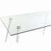 Masă de Sufragerie DKD Home Decor Geam Metal Alb (135 x 75 x 75 cm)