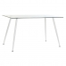 Dining Table DKD Home Decor Crystal Metal White (135 x 75 x 75 cm)