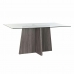 Jedálenský stôl DKD Home Decor Sklo Sivá Kov Transparentná 160 x 90 x 75 cm 30 x 40 cm Drevo MDF