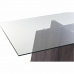 Masă de Sufragerie DKD Home Decor Geam Gri Metal Transparent 160 x 90 x 75 cm 30 x 40 cm Lemn MDF