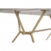 Jedálenský stôl DKD Home Decor Sivá Zlatá Biela Mosadz Mangové drevo (180 x 90 x 76 cm)
