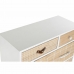 Schubladenschrank DKD Home Decor Weiß natürlich Holz Paulonia-Holz 60 x 26 x 94 cm