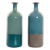 Vase DKD Home Decor Blau grün Metall Porzellan 30 x 40 cm 11 x 11 x 30 cm (2 Stück)