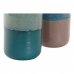 Vaso DKD Home Decor Azul Verde Metal Porcelana 30 x 40 cm 11 x 11 x 30 cm (2 Unidades)