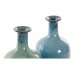Váza DKD Home Decor Modrý Zelená Kov Porcelán 30 x 40 cm 11 x 11 x 30 cm (2 kusů)