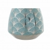 Vase DKD Home Decor Porcelain Turquoise Oriental Chromed 16 x 16 x 18 cm