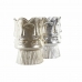Vase DKD Home Decor Gylden Ansigt Champagne Sølvfarvet Aluminium Moderne 12 x 12 x 17 cm (2 enheder)  