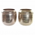 Vase DKD Home Decor Kobber 24 x 24 x 22 cm Gylden Aluminium Araber Udstansning (2 enheder)  