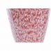 Vase DKD Home Decor Pink Turquoise Stoneware Flower Mediterranean 18 x 18 x 25 cm 16 x 16 x 26 cm (2 Units)