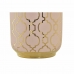 Vaso DKD Home Decor Porcelana Cor de Rosa Dourado Oriental (15 x 15 x 41,5 cm)