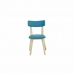 Krzesło do Jadalni DKD Home Decor 51 x 46 x 76 cm Naturalny Niebieski Metal Poliuretan