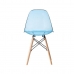 Jedilni Stol DKD Home Decor Naraven Modra PVC Breza (50 x 46 x 83,5 cm)