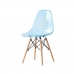 Jedilni Stol DKD Home Decor Naraven Modra PVC Breza (50 x 46 x 83,5 cm)