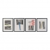 Tablou DKD Home Decor Lines Abstract Modern 35 x 3 x 45 cm (4 Unități)