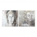 Maleri DKD Home Decor CU-179192 100 x 3,8 x 100 cm Buddha Orientalsk (2 enheder)