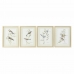 Maal DKD Home Decor 35 x 2,5 x 45 cm Traditsiooniline Linnud (4 Tükid, osad)