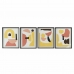 Tablou DKD Home Decor 40 x 2,5 x 50 cm Abstract Scandinav (4 Piese)