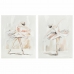 Maalaus DKD Home Decor 80 x 3,7 x 100 cm Balettitanssija Romanttinen (2 osaa)
