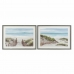 Malba DKD Home Decor Pláž Středomoří 70 x 3,3 x 50 cm (2 kusů)
