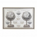 Glezna DKD Home Decor Pasaules Karte (95 x 3 x 65 cm)