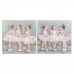 Schilderij DKD Home Decor 80 x 3 x 80 cm Balletdanseres Traditioneel (2 Stuks)