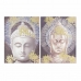 Maľba DKD Home Decor Buddha 60 x 3 x 80 cm Orientálny (2 kusov)
