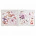 Cadre DKD Home Decor Roses Romantique 70 x 3 x 70 cm (2 Unités)