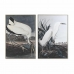 Картина DKD Home Decor 83 x 4 x 123 cm Птица Восточный (2 штук)
