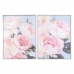 Cuadro DKD Home Decor 60 x 3,5 x 80 cm 60 x 3 x 80 cm Flores Romántico (2 Unidades)