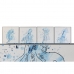 Tavla DKD Home Decor Medelhavs Havsblå 40 x 2,5 x 50 cm (4 antal)
