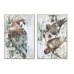 Obraz DKD Home Decor Papuga Tropikalny 83 x 4,5 x 122,5 cm 83 x 4,5 x 123 cm (2 Sztuk)