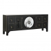 TV furniture DKD Home Decor Black Oriental White Golden White/Black Metal Fir MDF Wood 130 x 26 x 51 cm