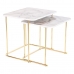 Set van 2 tafels DKD Home Decor Wit Gouden 51 x 43 x 49 cm