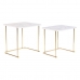 Dviejų staliukų rinkinys DKD Home Decor Balta Auksinis 51 x 43 x 49 cm