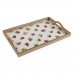 Tablett für Snacks Versa Strawberry Holz MDF (30 x 5 x 45 cm)