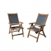 Садовое кресло древесина акации Текстиль Серый (2 штук) (59 x 45,5 x 75,5 cm)