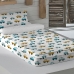 Vattert sengetøy med glidelås Haciendo el Indio Cars (90 x 190 cm) (Seng 90)