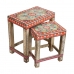 Szett 2 asztallal DKD Home Decor Többszínű Természetes 45 x 30 x 45 cm 45 x 28,5 x 46 cm