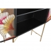 Sideboard DKD Home Decor 85 x 35 x 155 cm Crystal Black Pink Golden Metal Yellow
